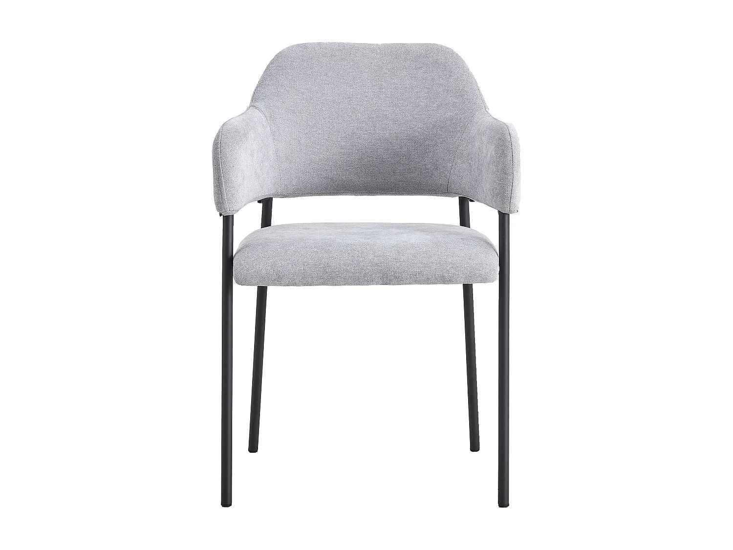 Chaise tapissée avec accoudoirs - bleu clair - AZHAI