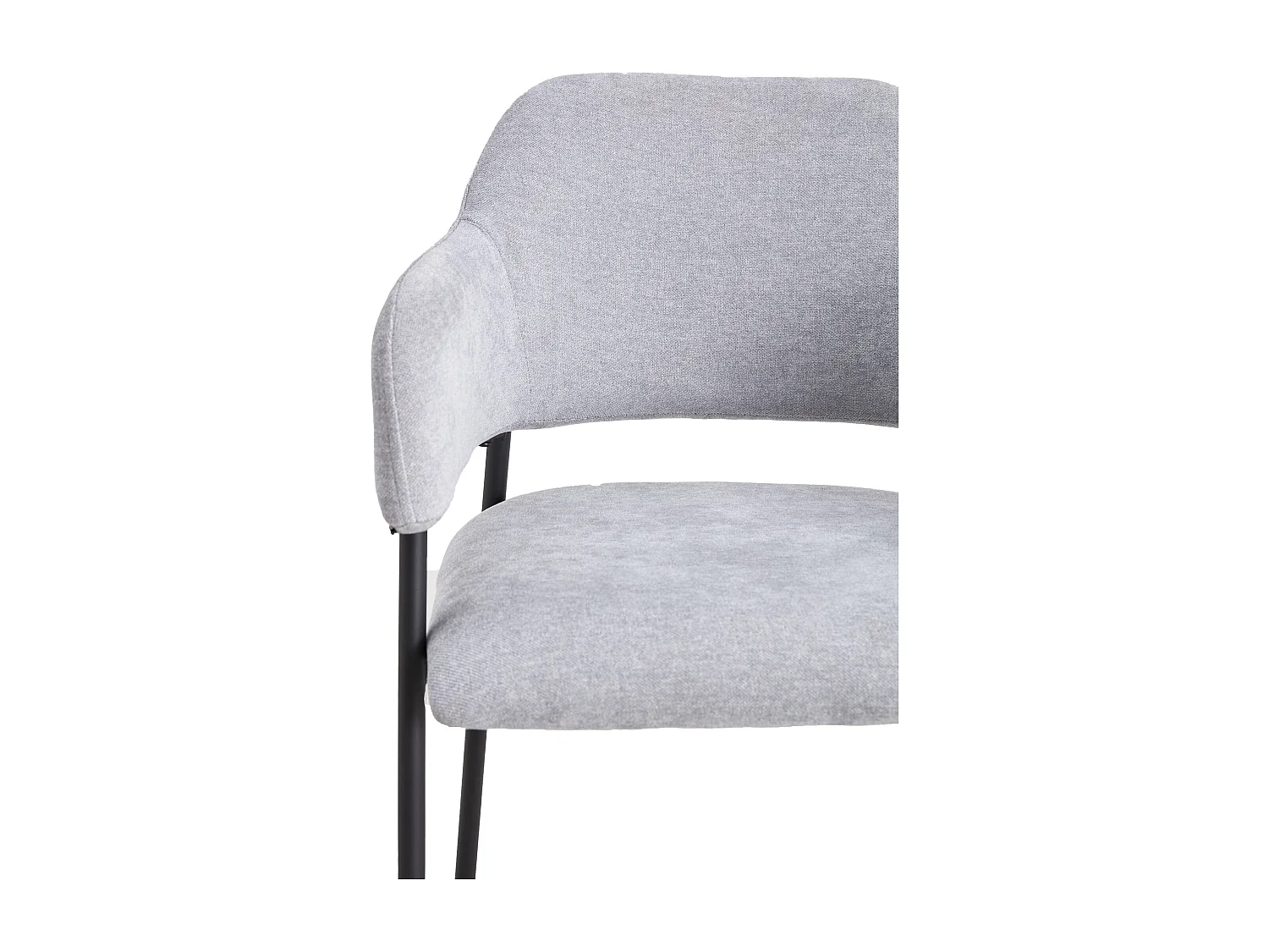 Chaise tapissée avec accoudoirs - bleu clair - AZHAI