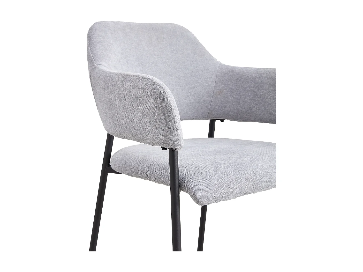 Chaise tapissée avec accoudoirs - bleu clair - AZHAI