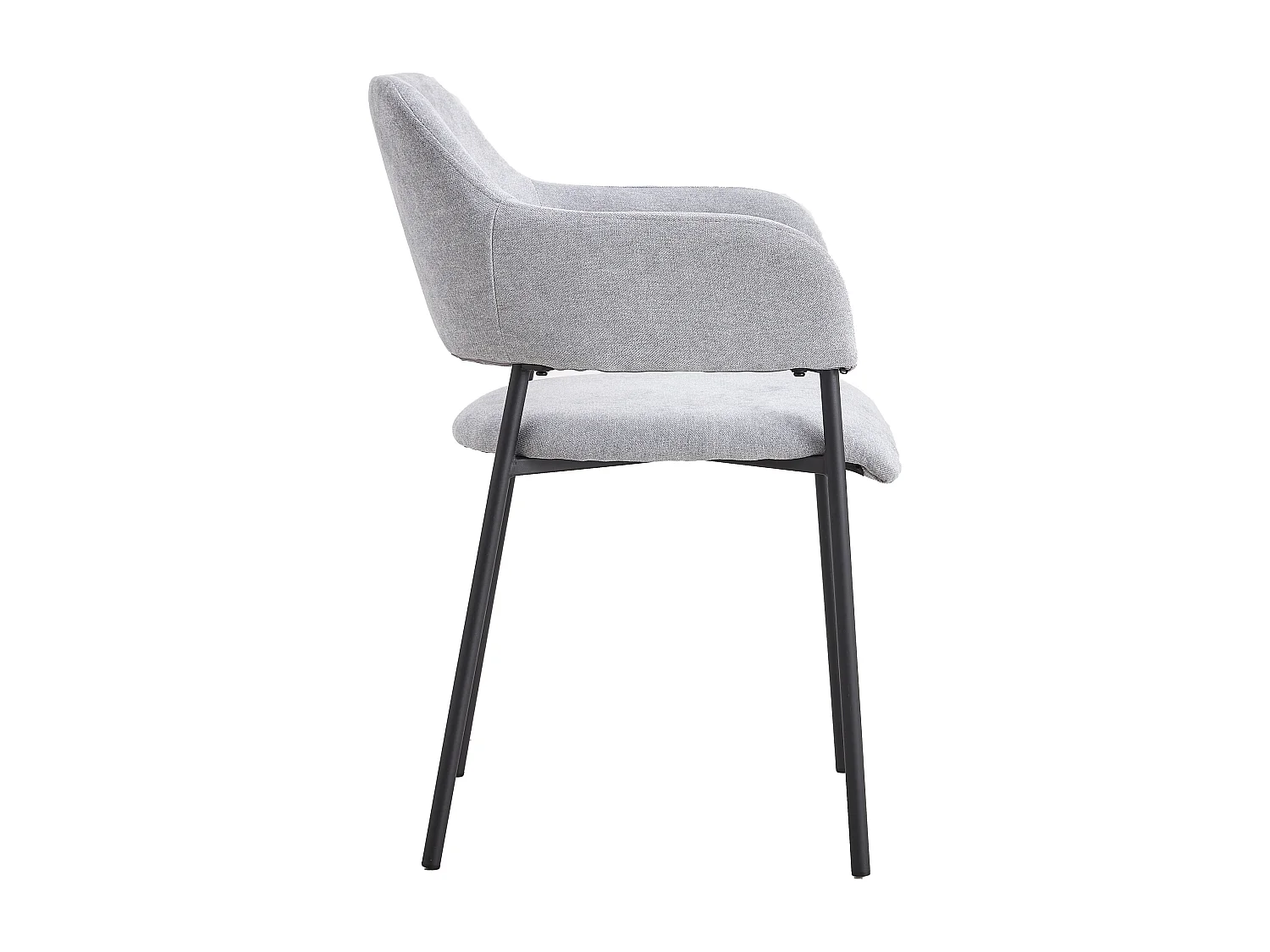 Chaise tapissée avec accoudoirs - bleu clair - AZHAI