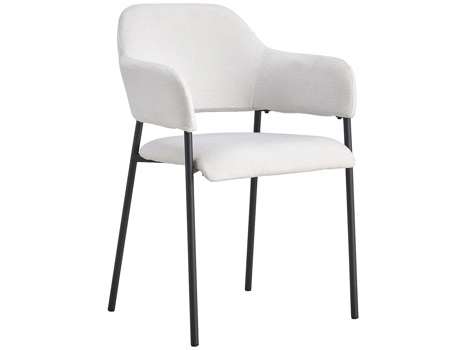 Chaise tapissée avec accoudoirs - gris clair - AZHAI
