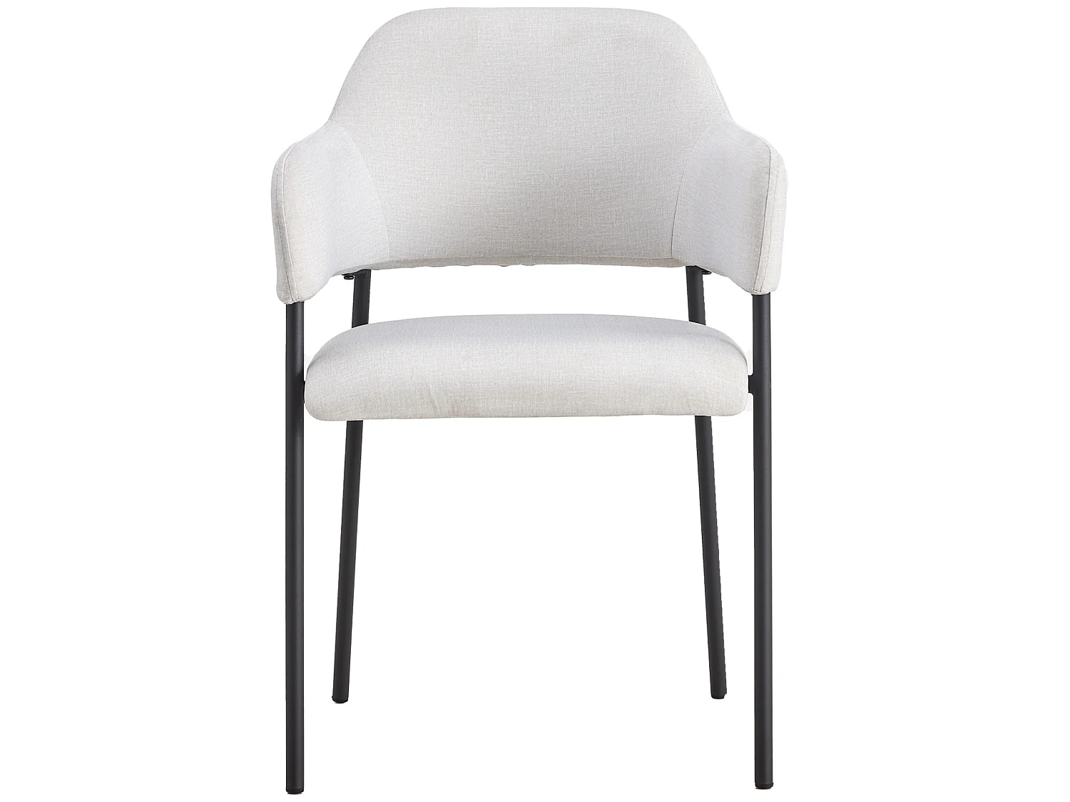 Chaise tapissée avec accoudoirs - gris clair - AZHAI