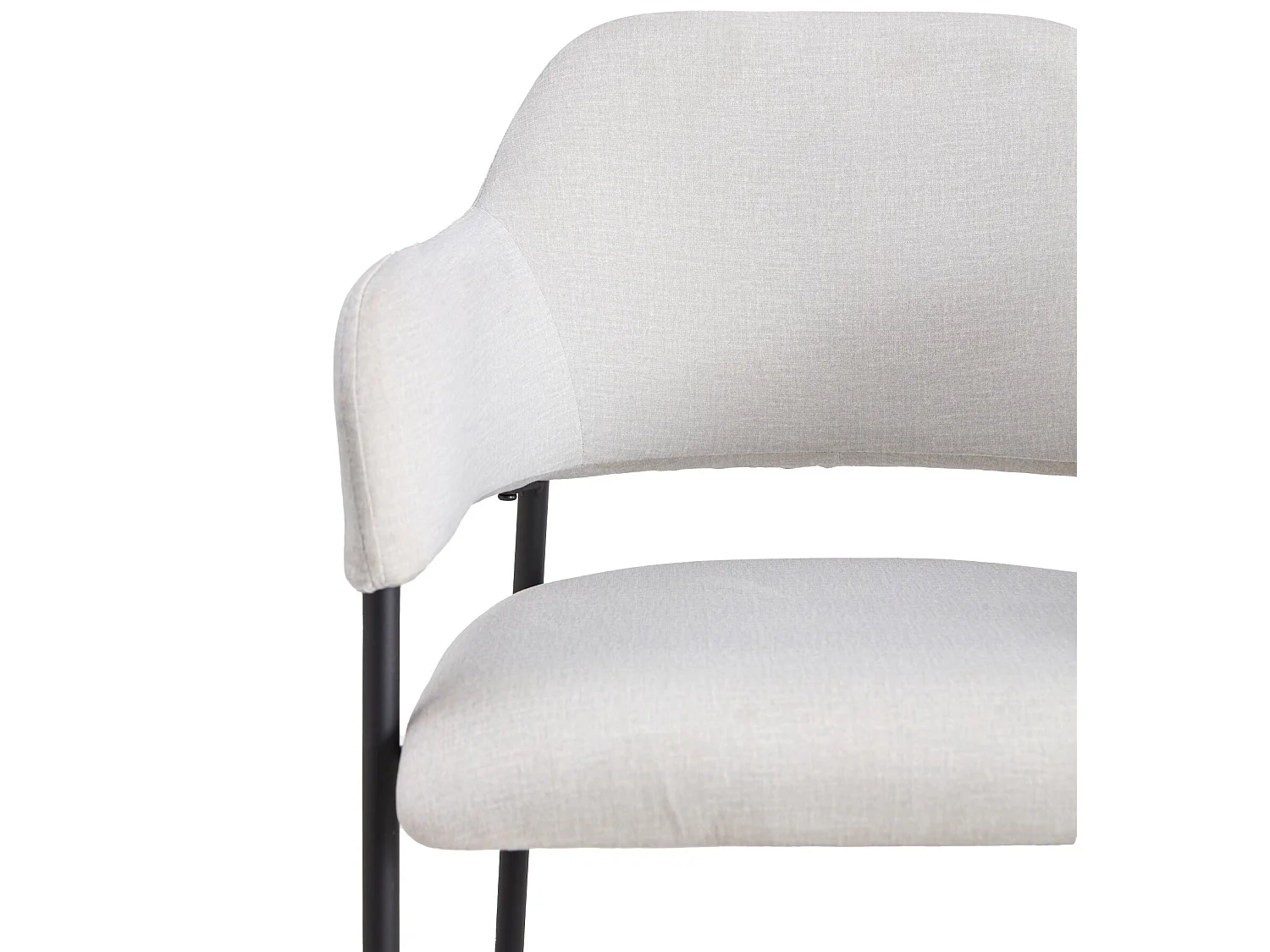 Chaise tapissée avec accoudoirs - gris clair - AZHAI