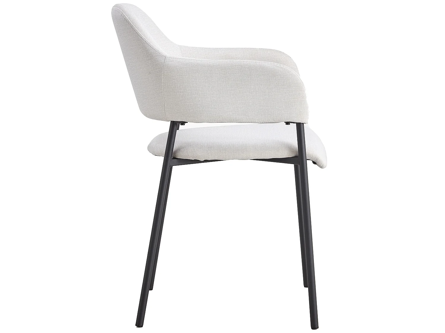 Chaise tapissée avec accoudoirs - gris clair - AZHAI