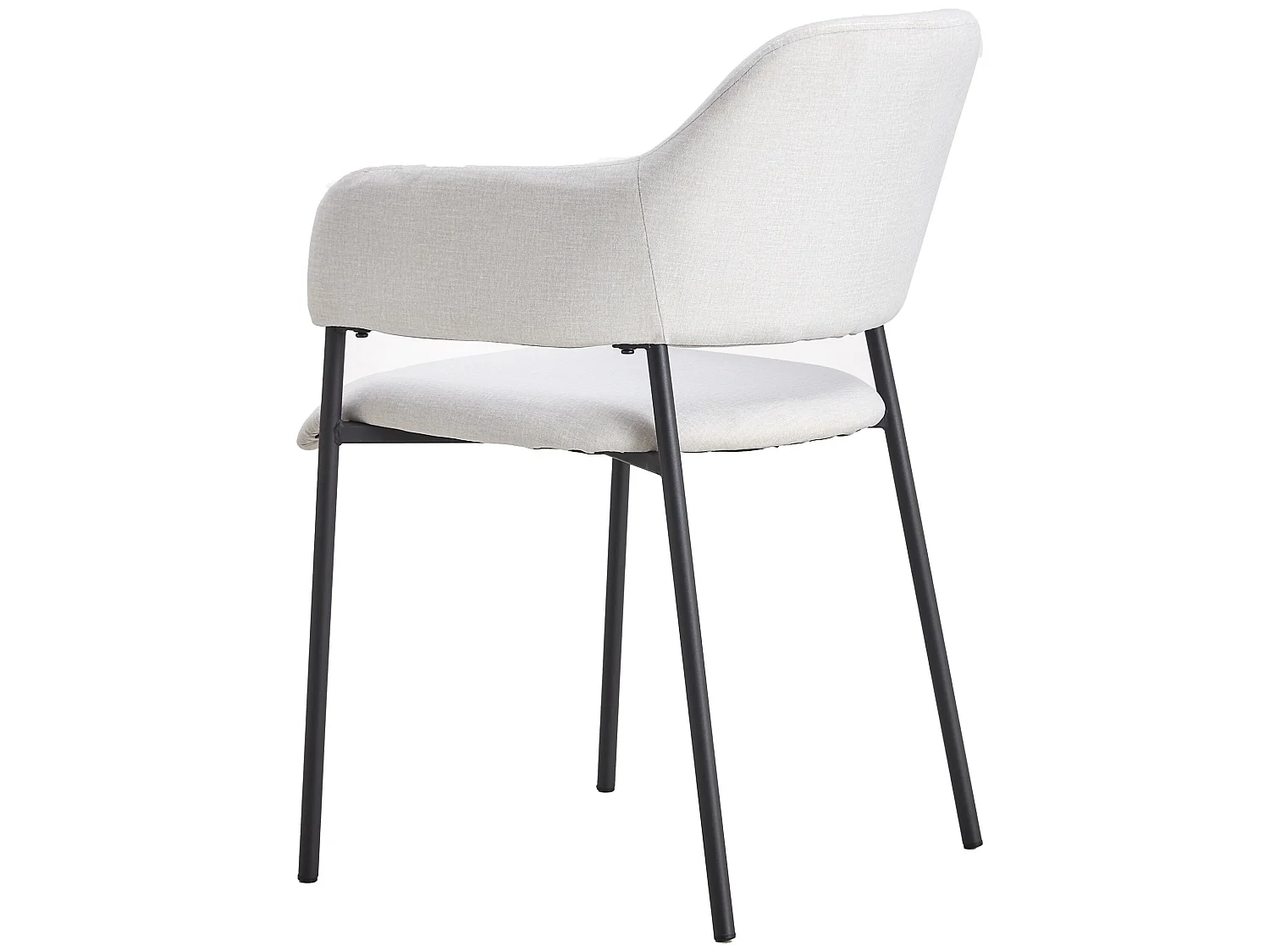 Chaise tapissée avec accoudoirs - gris clair - AZHAI
