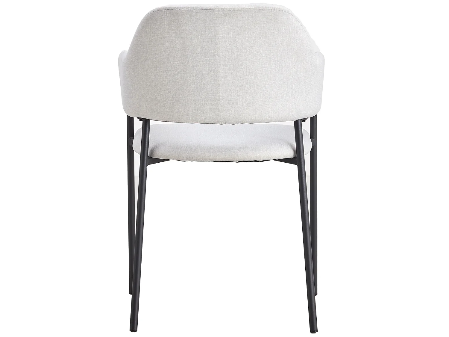 Chaise tapissée avec accoudoirs - gris clair - AZHAI