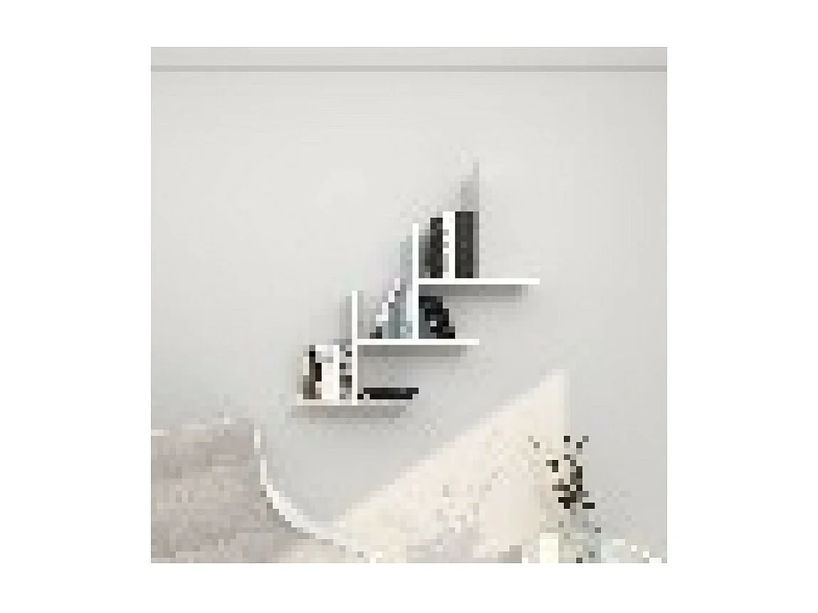 Étagère Eclipse, Blanc, 80x20x81,8 cm, EPIKASA