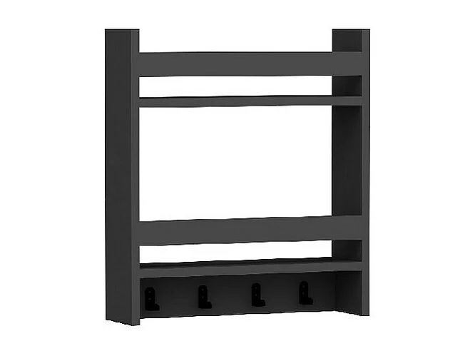 Plank Enrica, Antraciet, 53,6x14,5x60 cm, EPIKASA