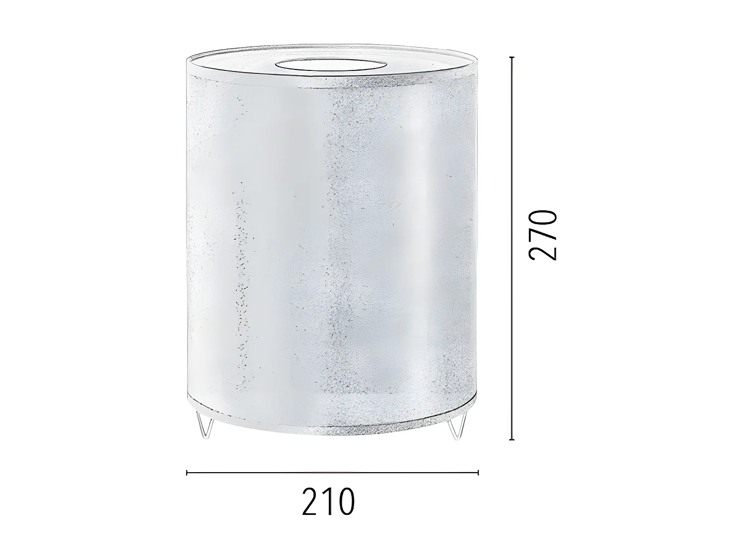 Lampa Stołowa Riva, Czarny, 21x21x27 cm, EPIKASA