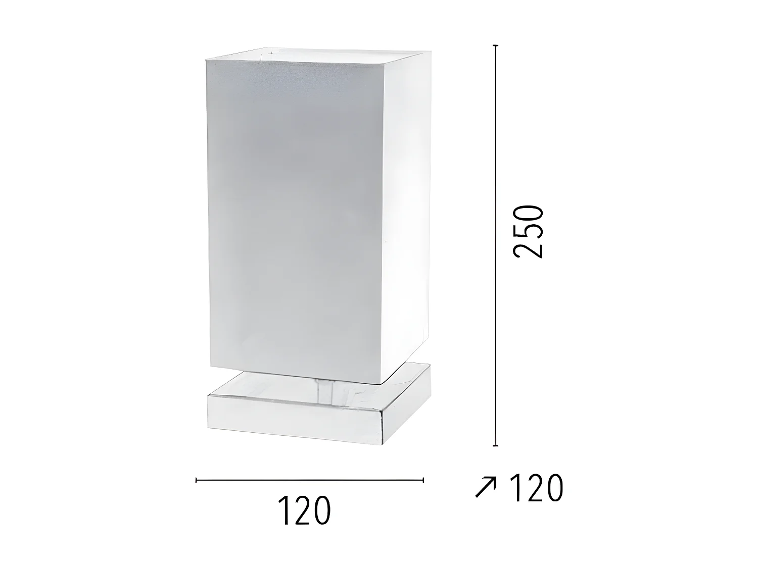 Lampa Stołowa Nanga, Fiolet, 12x12x25 cm, EPIKASA