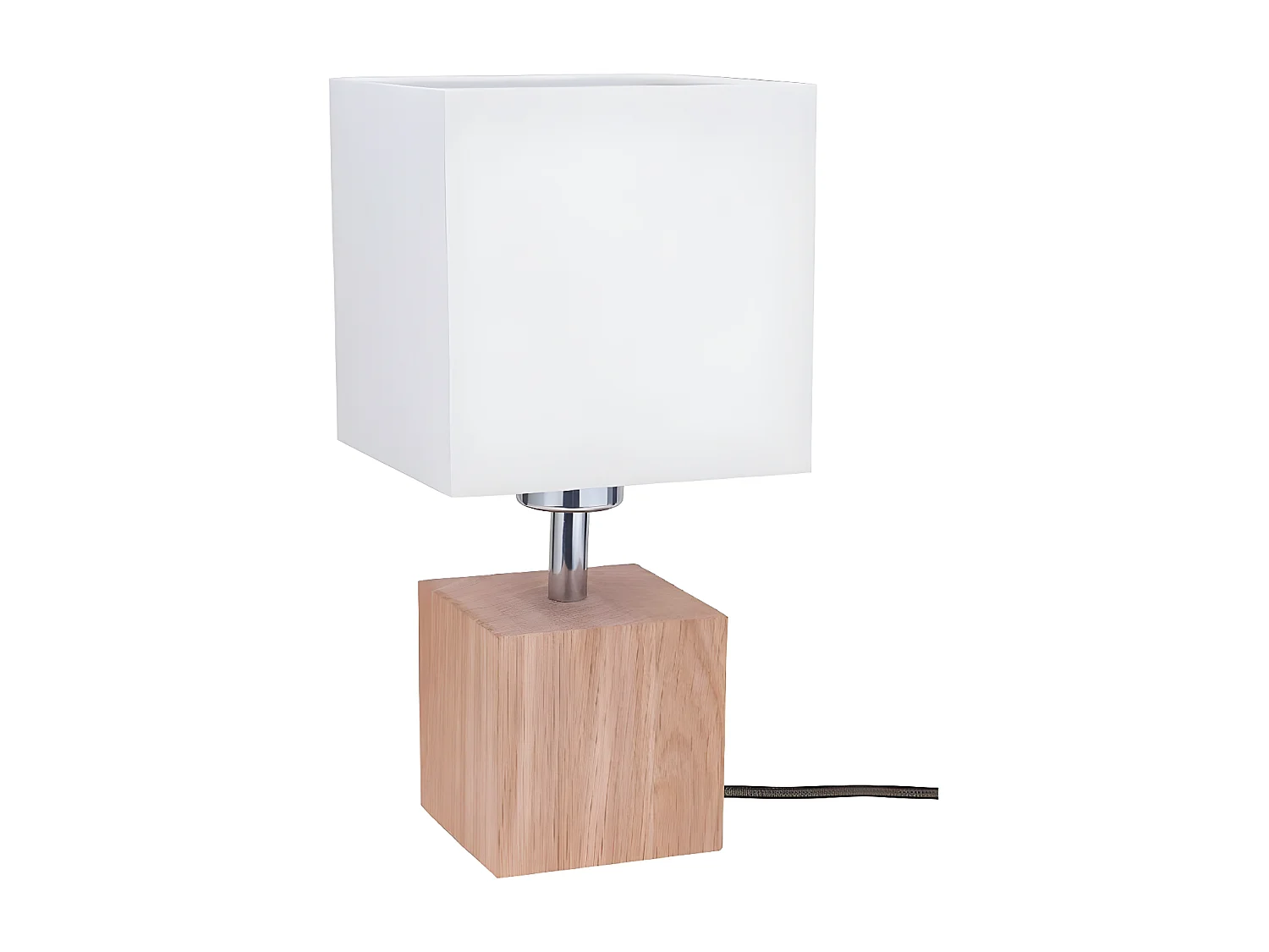 Lampe à Poser Trongo, Marron, 15x15x31 cm, EPIKASA