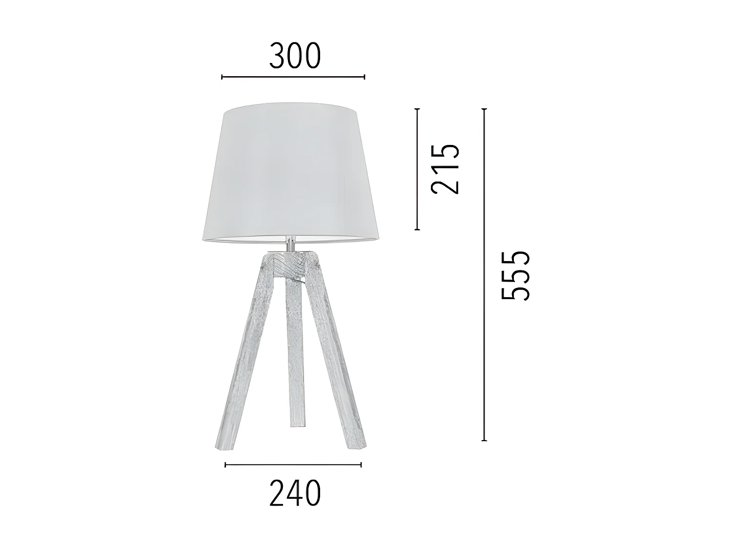 Tafellamp Tripod - Bruin - 30x30x55,5 cm - EPIKASA
