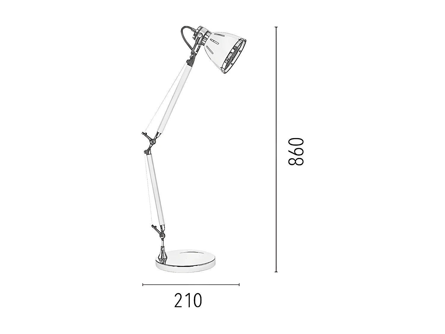 Lampe à Poser Jerona, Bleu, 21x21x86 cm, EPIKASA