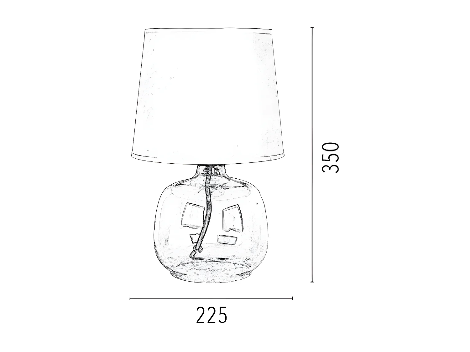 Lampa Stołowa Mandy, Czerwony, 22,5x22,5x35 cm, EPIKASA