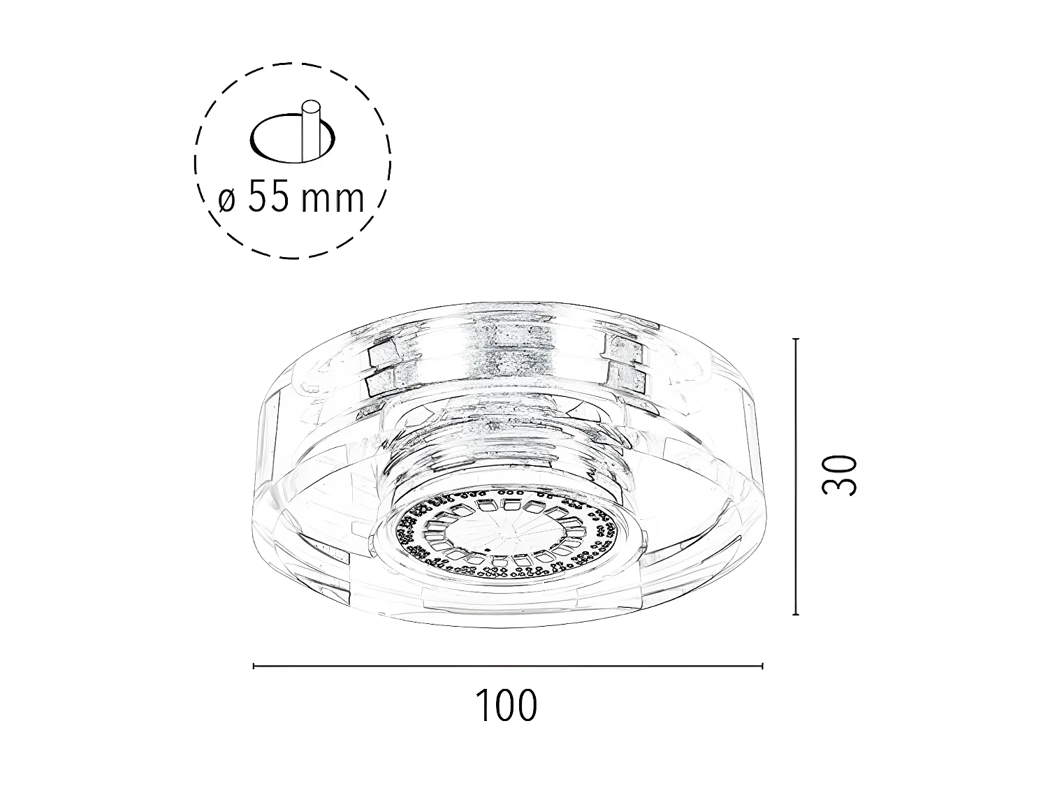 Spot Cristaldream - Zilver - 10x10x3 cm - EPIKASA