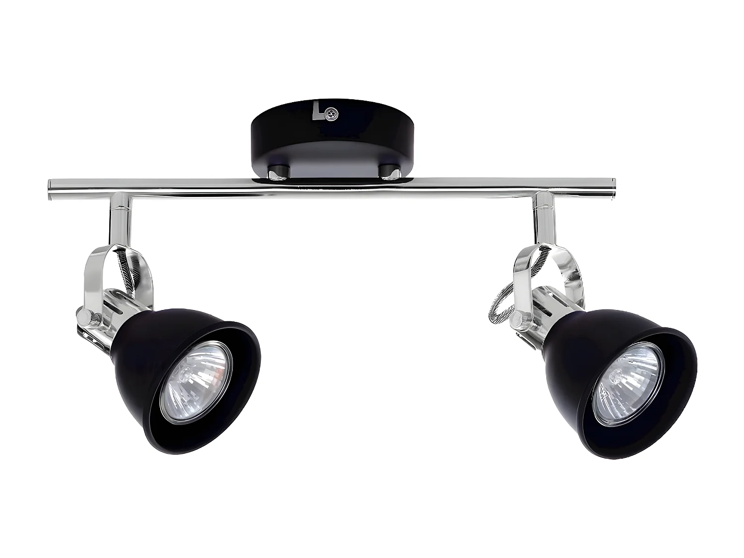 Plafonnier Anita, Noir, 39,5x9x19 cm, EPIKASA