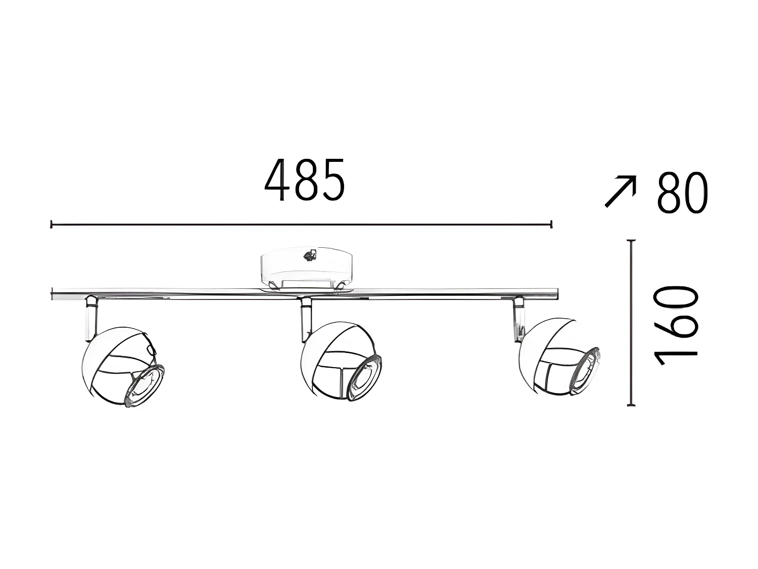 Plafonnier Bianca, Argent, 16x0,45x8 cm, EPIKASA