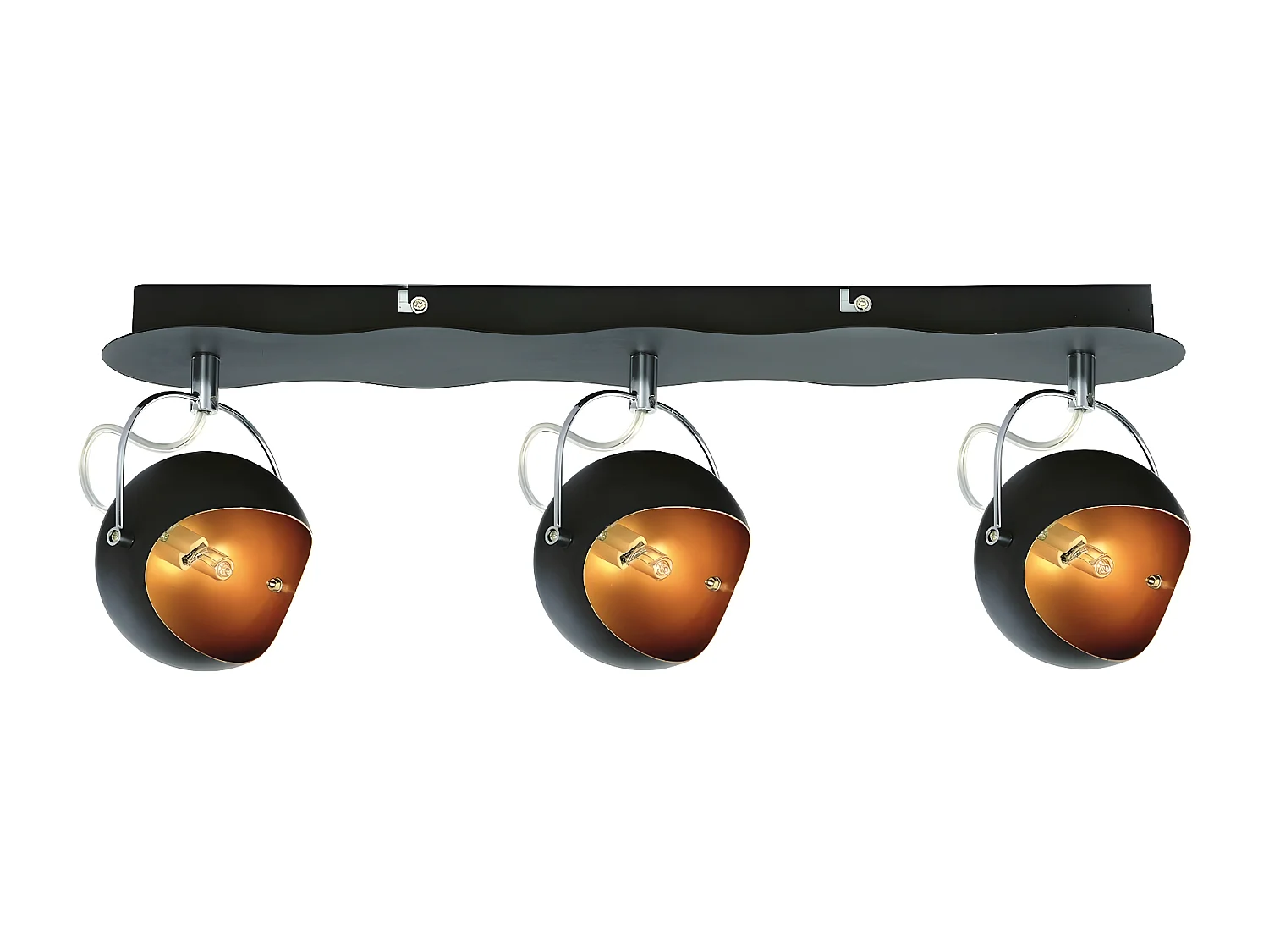 Plafonnier Kana, Noir, 50x10,5x17,5 cm, EPIKASA