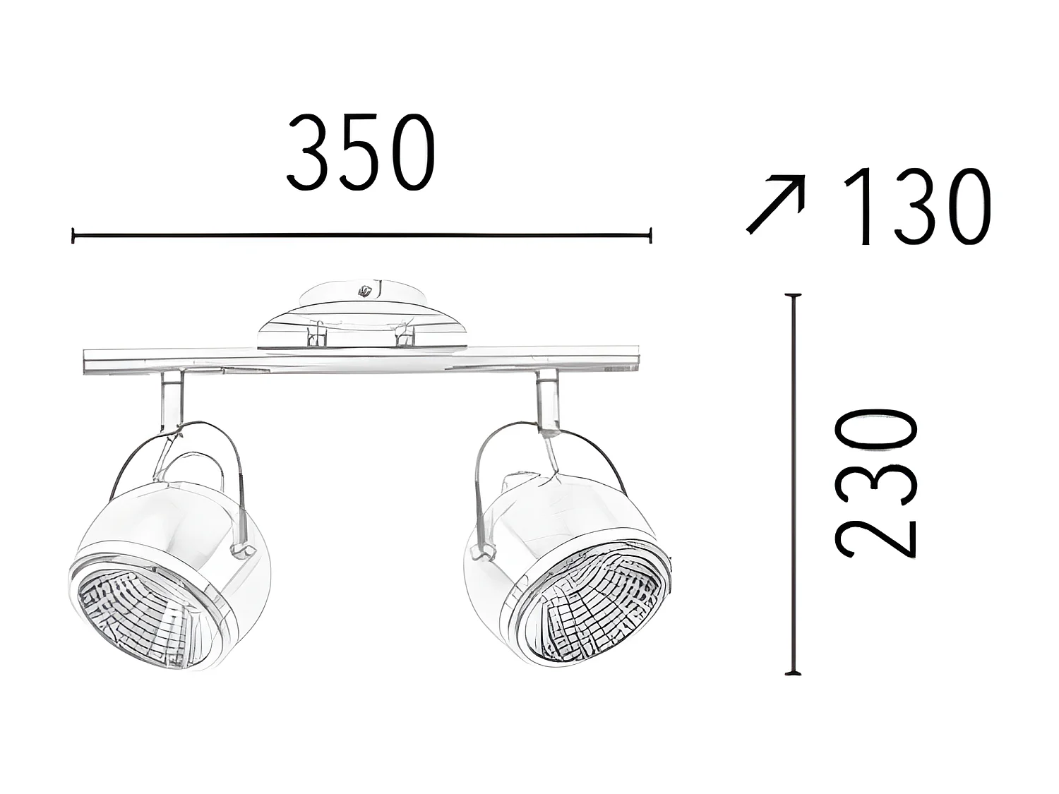 Lampada a Soffitto Ball, Argento, 30x13x24 cm, EPIKASA
