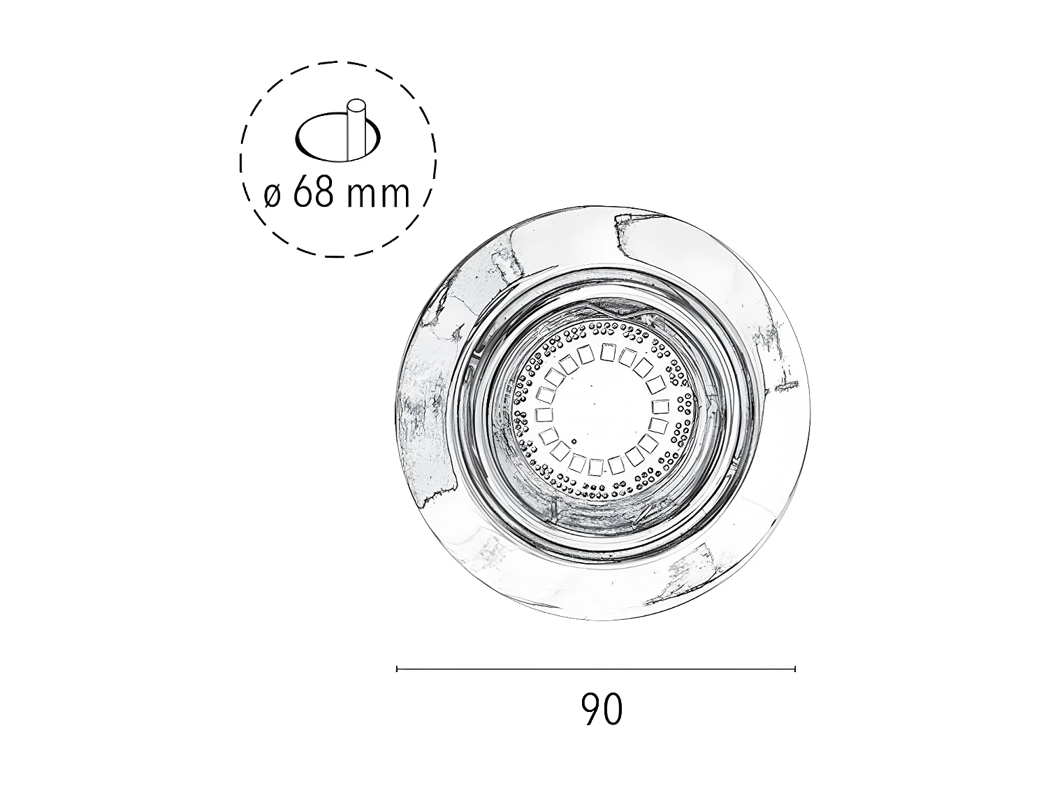 Spot Juls - Zilver - 9x9x0,45 cm - EPIKASA