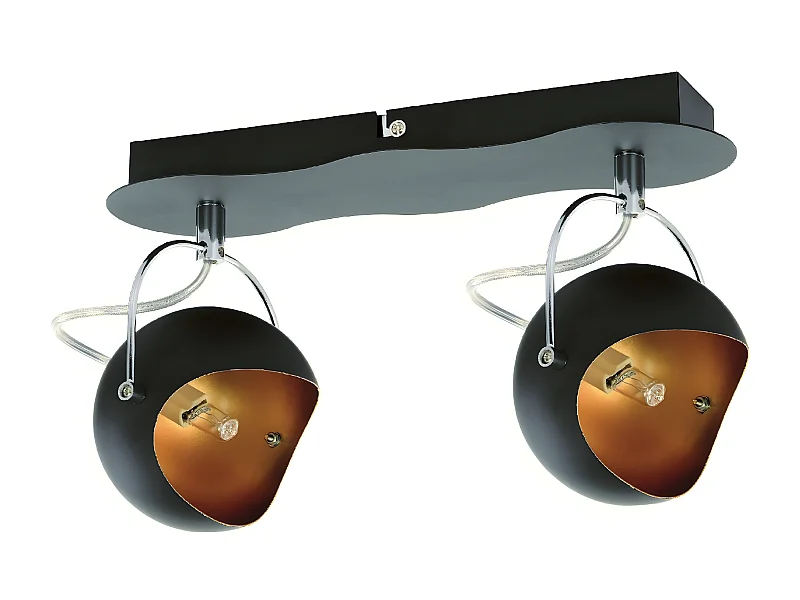 Plafonnier Kana, Noir, 30x10,5x17,7 cm, EPIKASA