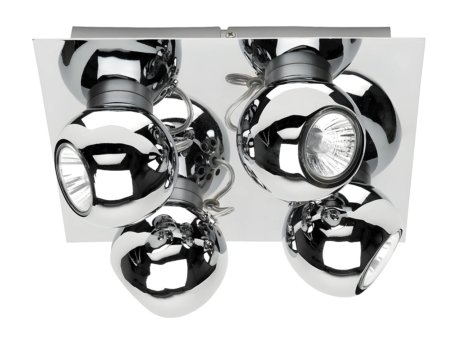 Plafonnier Sergio, Argent, 25x11,5x25 cm, EPIKASA