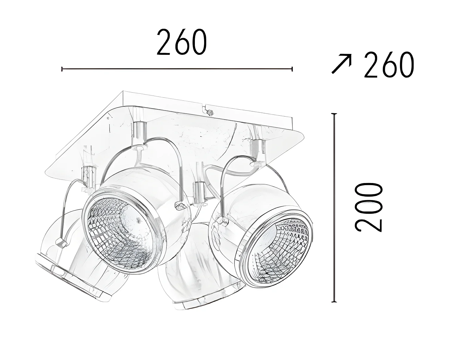 Plafonnier Ball, Argent, 26x26x20 cm, EPIKASA
