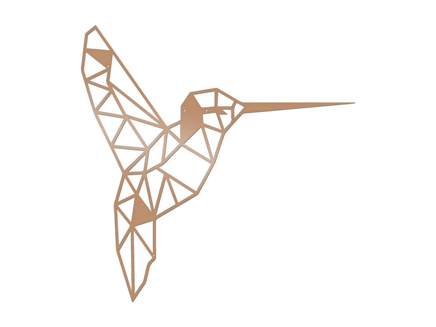 Décoration en Métal Colibris 2, Cuivre, 44x1,5x44 cm, EPIKASA