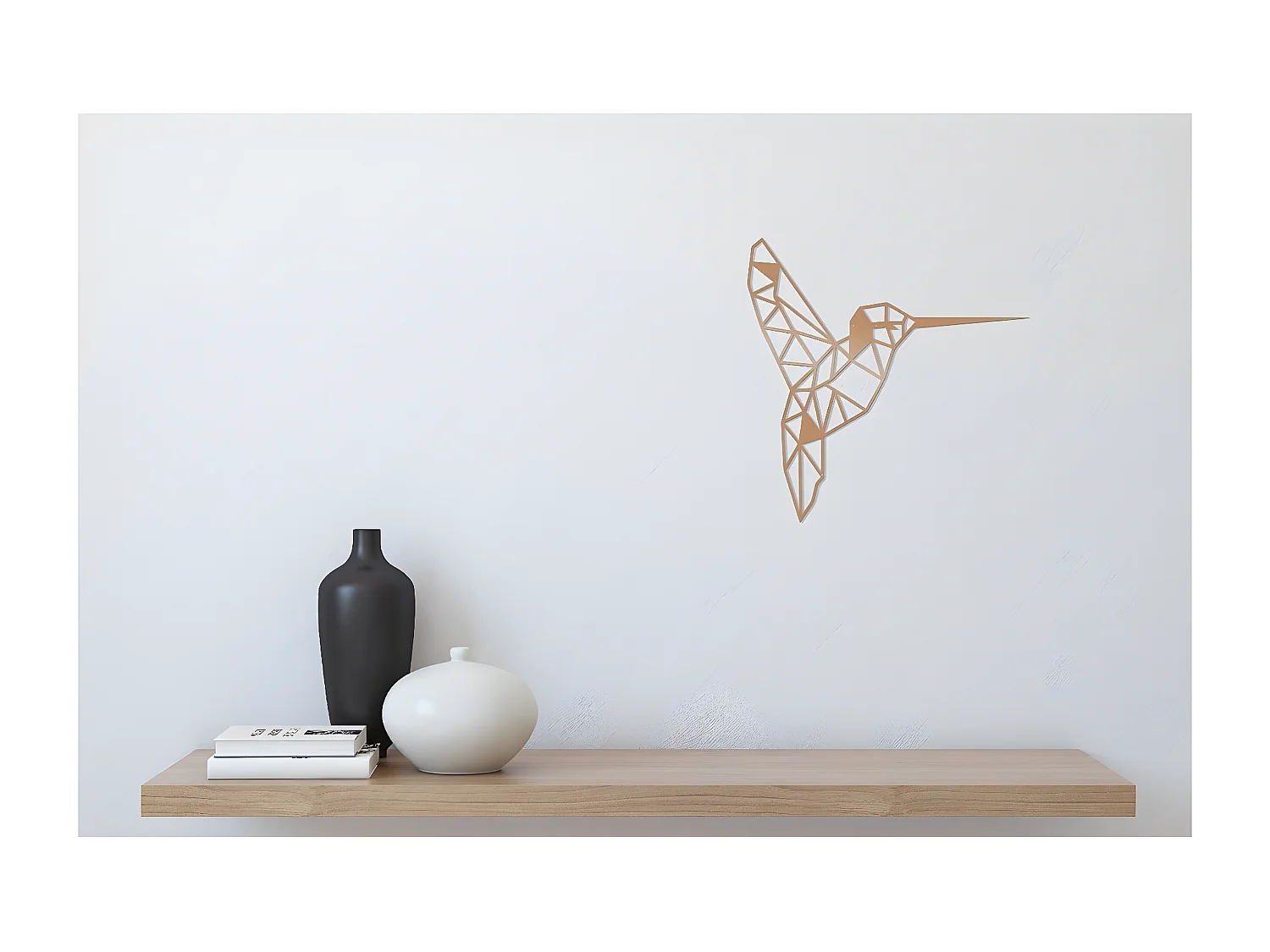 Décoration en Métal Colibris 2, Cuivre, 44x1,5x44 cm, EPIKASA