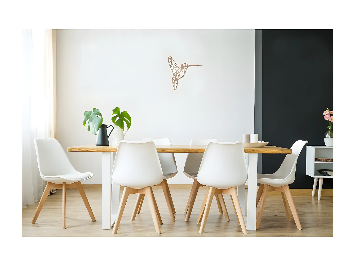 Décoration en Métal Colibris 2, Cuivre, 44x1,5x44 cm, EPIKASA