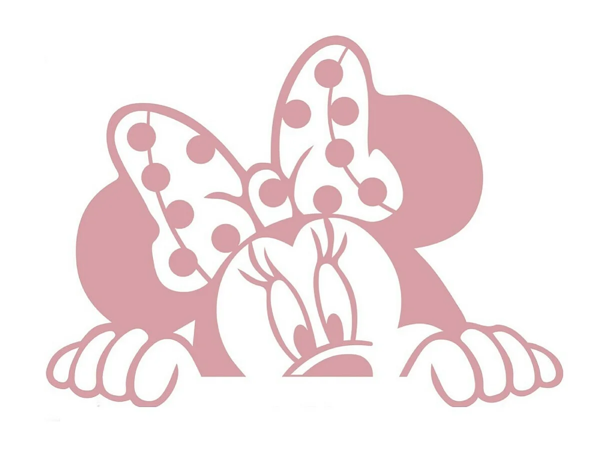 Dekoracja Metalowa Minnie 4, Różowy, 61x1,5x44 cm, EPIKASA