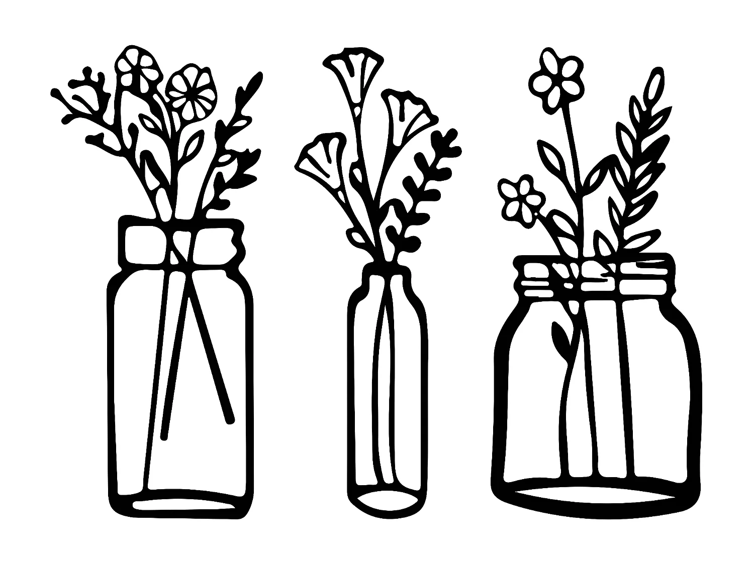 Metalen Decoratie Bloem 16 - Zwart - 95x1,5x70 cm - EPIKASA