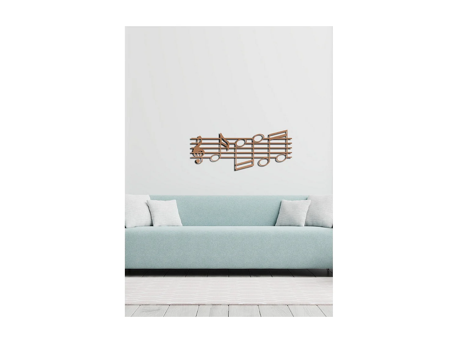 Décoration en Métal Notes 1, Cuivre, 80x1,5x32 cm, EPIKASA