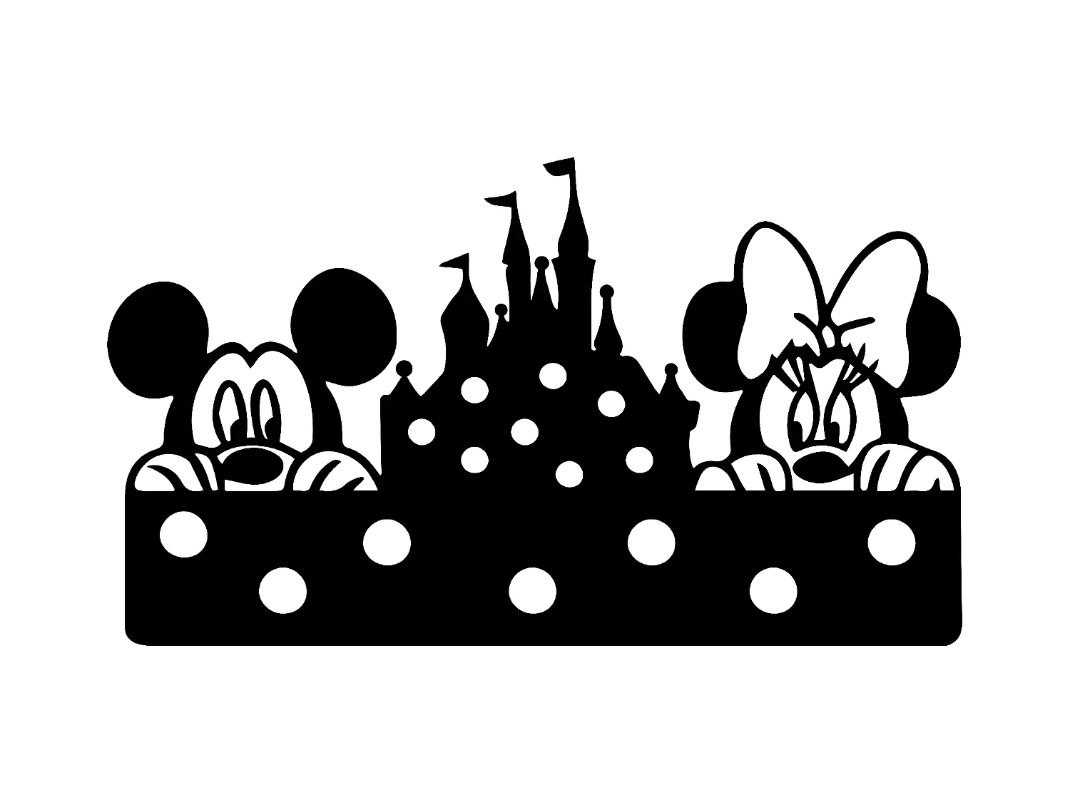 Décoration en Métal Mickey 17, Noir, 81x1,5x46 cm, EPIKASA