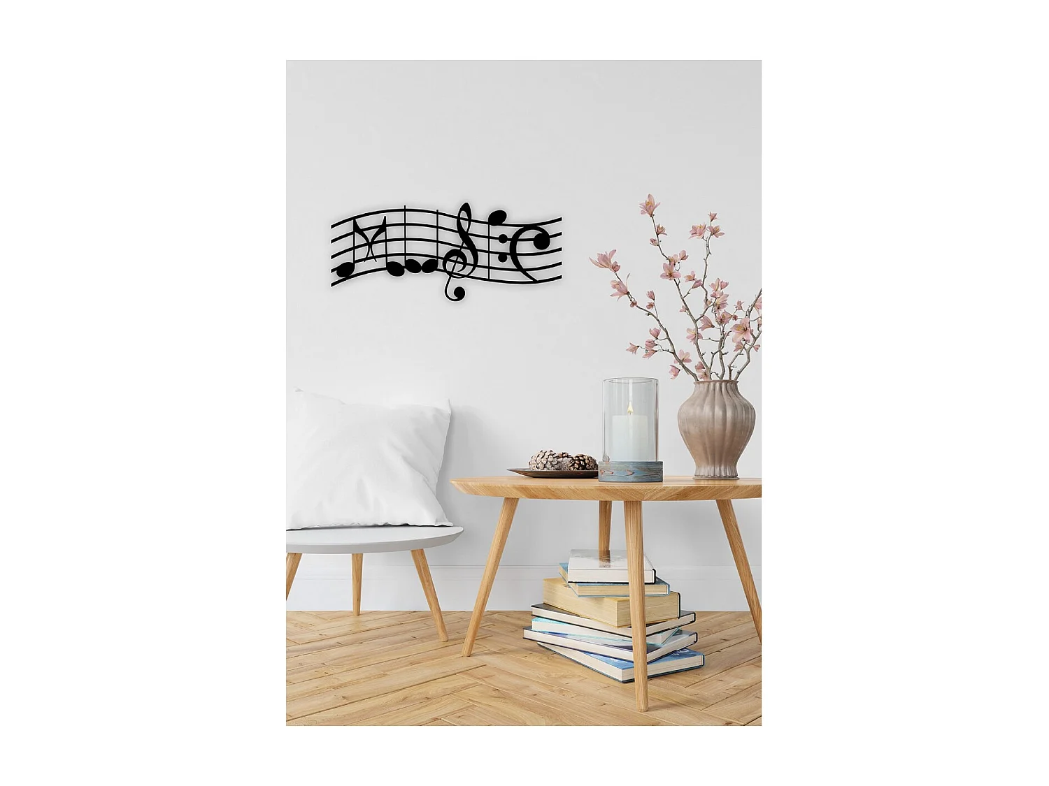 Dekoracja Metalowa Pentagram, Czarny, 70x1,5x30 cm, EPIKASA