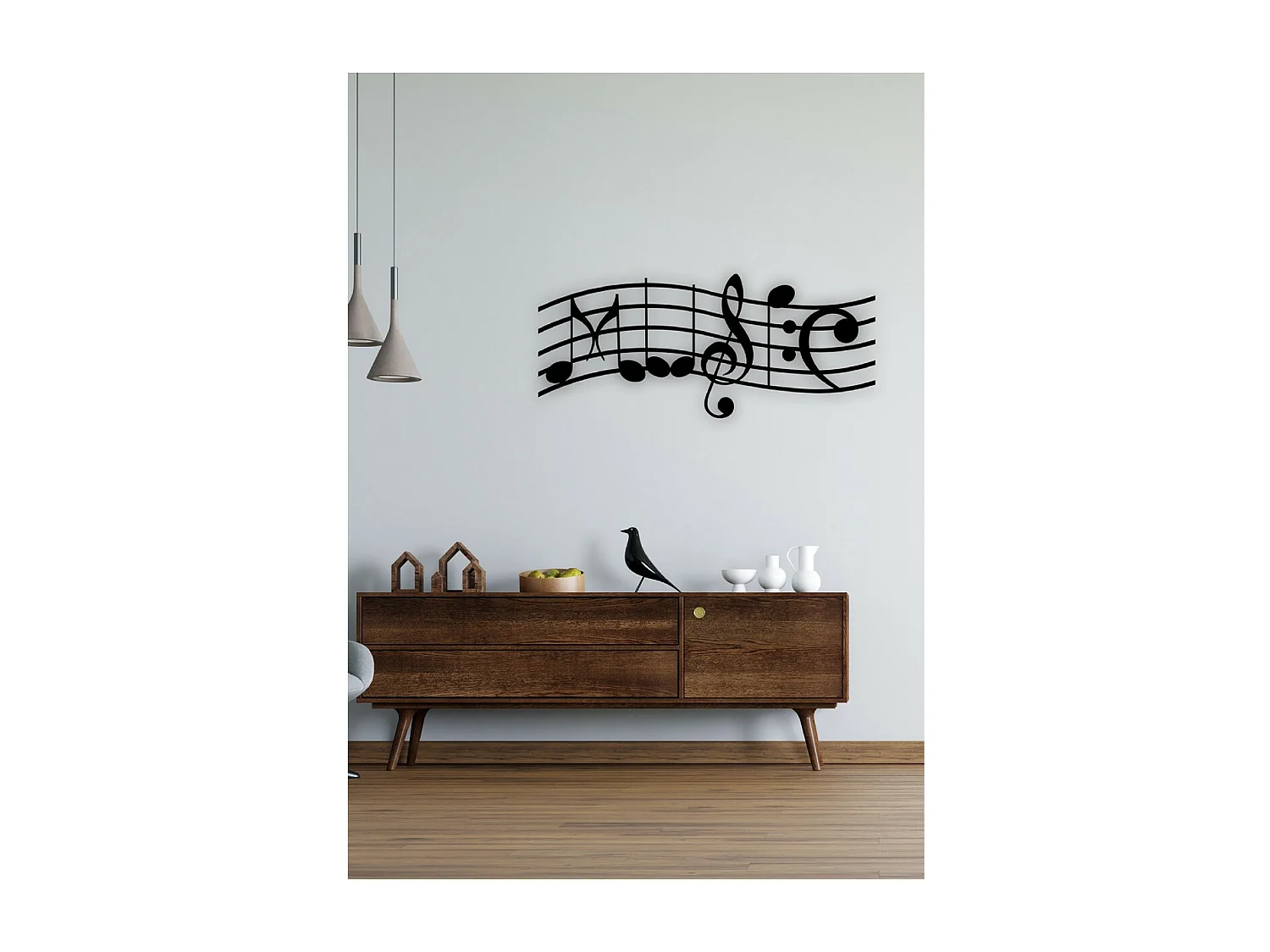 Dekoracja Metalowa Pentagram, Czarny, 70x1,5x30 cm, EPIKASA