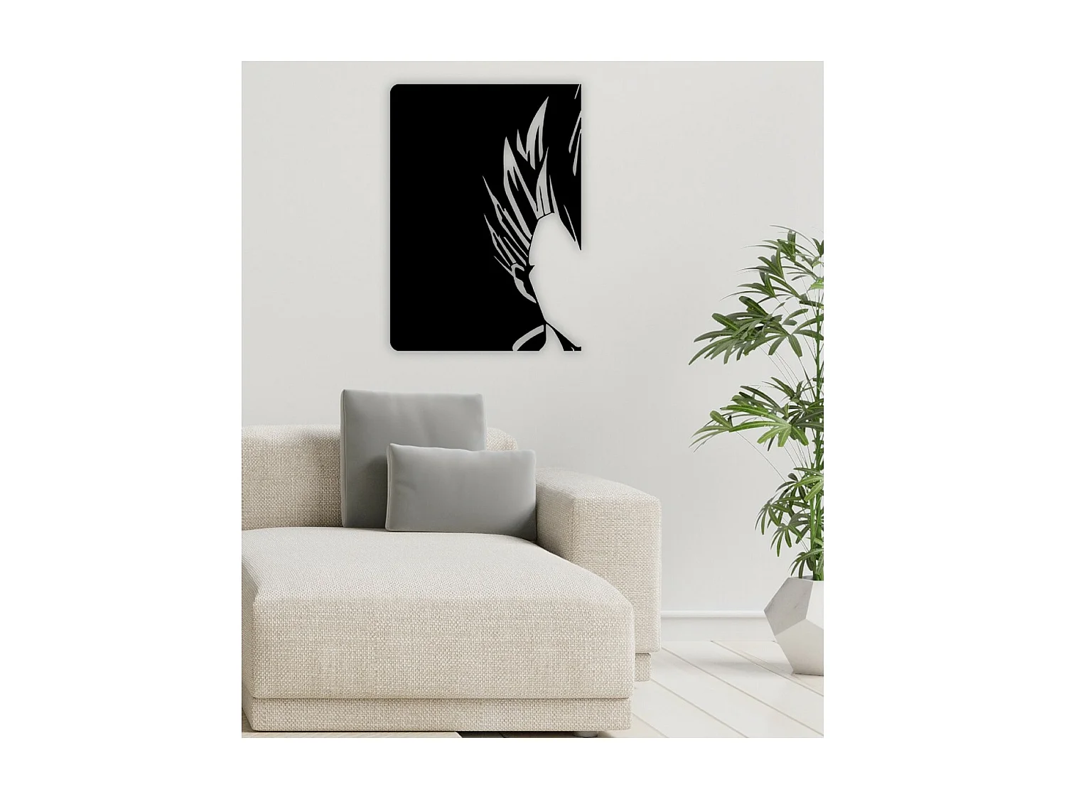 Decorazione in Metallo Dragon Ball 2, Nero, 50x1,5x70 cm, EPIKASA