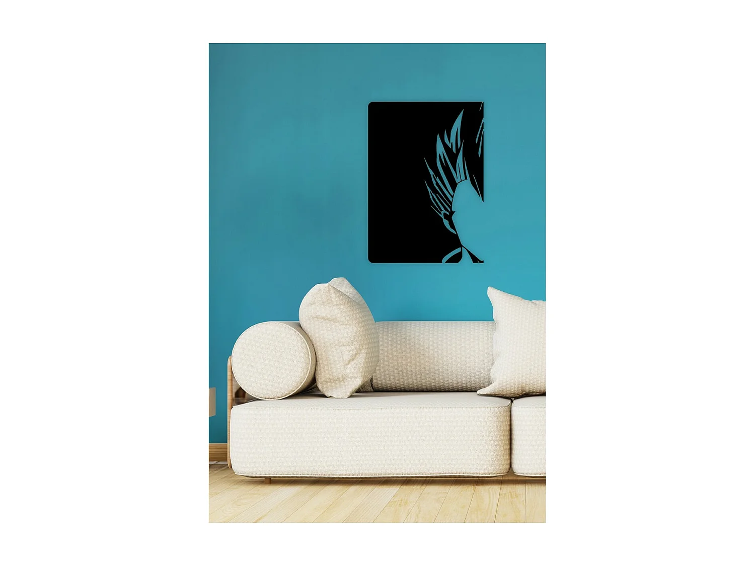 Decorazione in Metallo Dragon Ball 2, Nero, 50x1,5x70 cm, EPIKASA