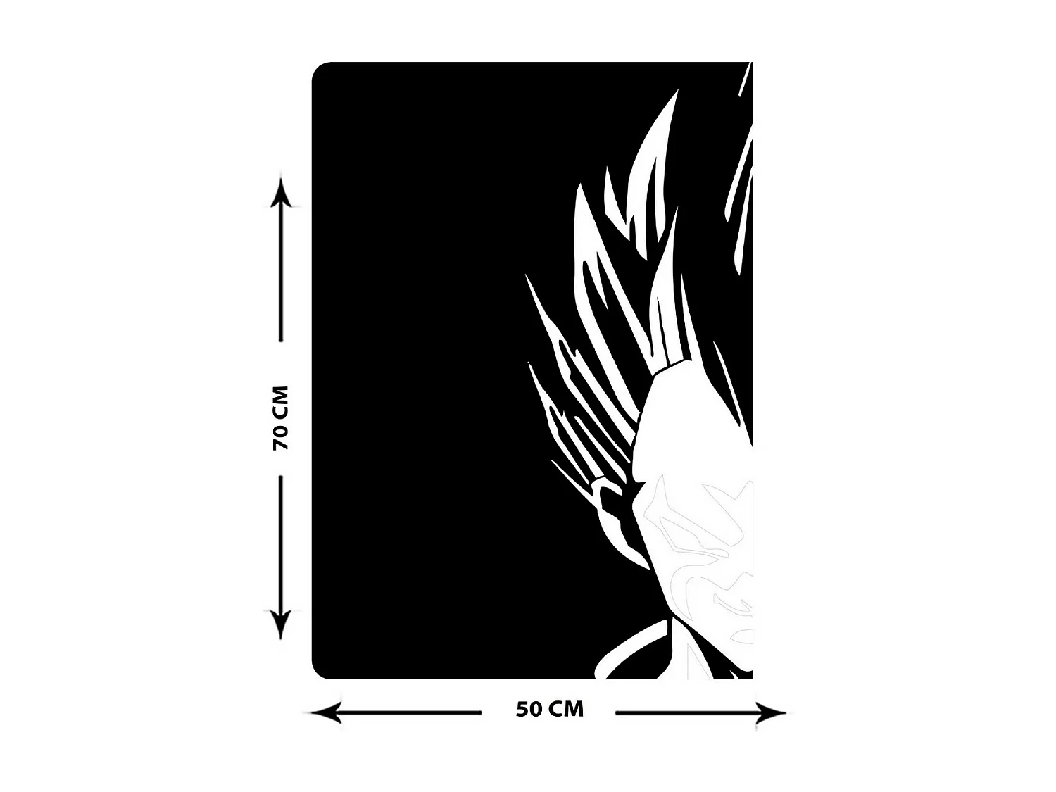 Decorazione in Metallo Dragon Ball 2, Nero, 50x1,5x70 cm, EPIKASA