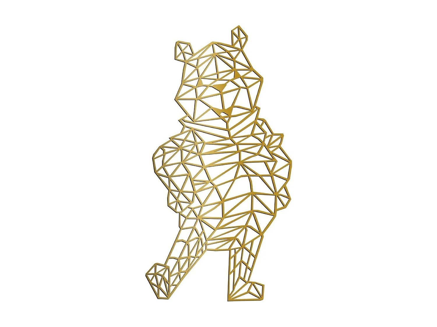 Decoração em Metal Pooh 2, Ouro, 43x1,5x81 cm, EPIKASA