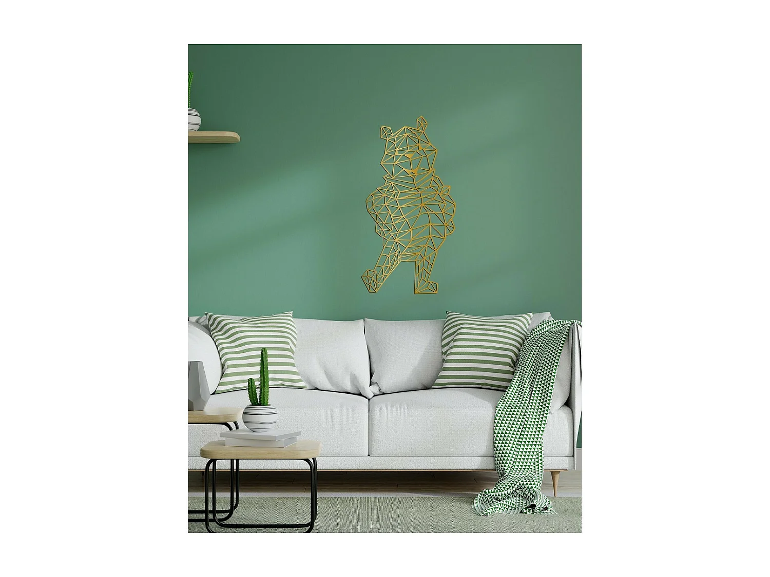 Decoração em Metal Pooh 2, Ouro, 43x1,5x81 cm, EPIKASA