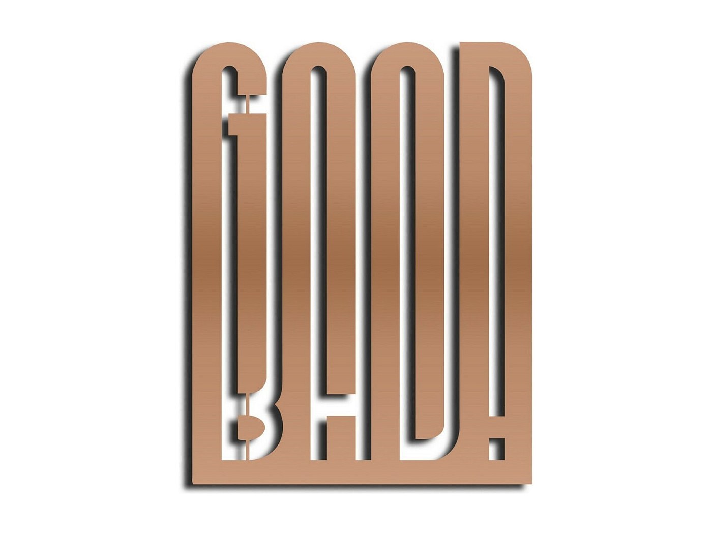 Decorazione in Metallo Good Bad 1 - Rame - L61xP1,5xA79 cm - EPIKASA