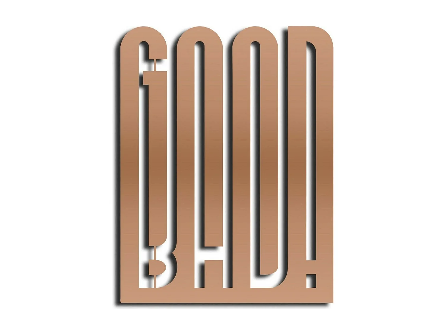 Dekoracja Metalowa Dobry Zły 1, Miedź, 61x1,5x79 cm, EPIKASA