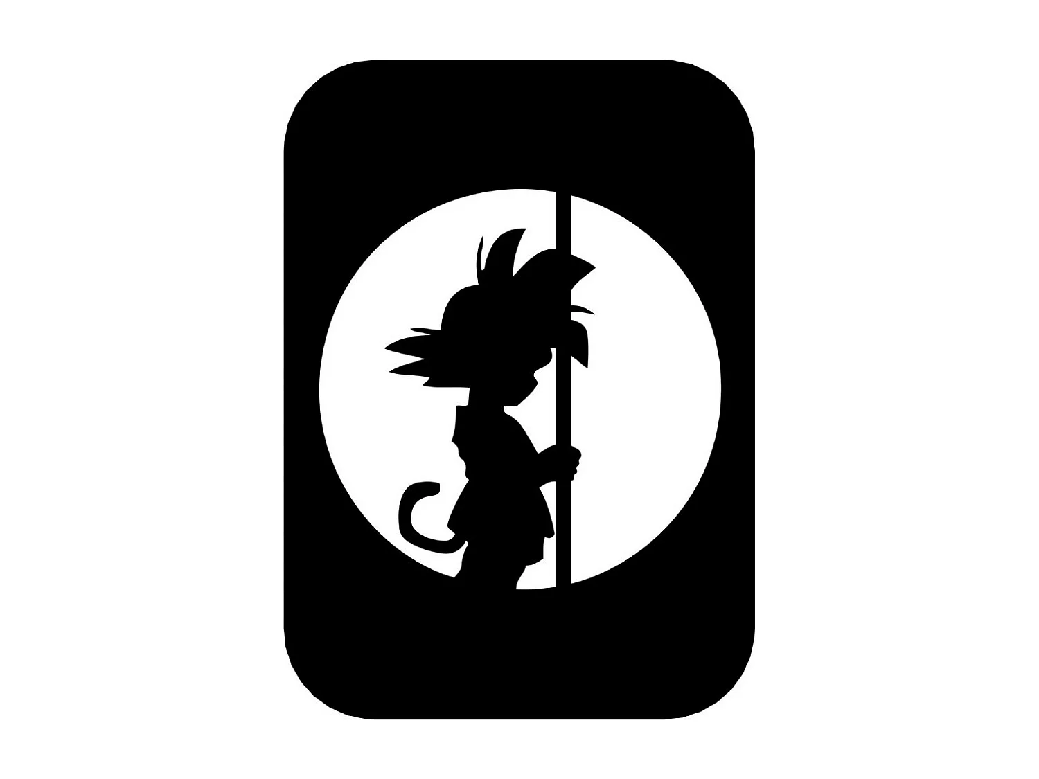 Décoration en Métal Dragon Ball 3, Noir, 52x1,5x72 cm, EPIKASA