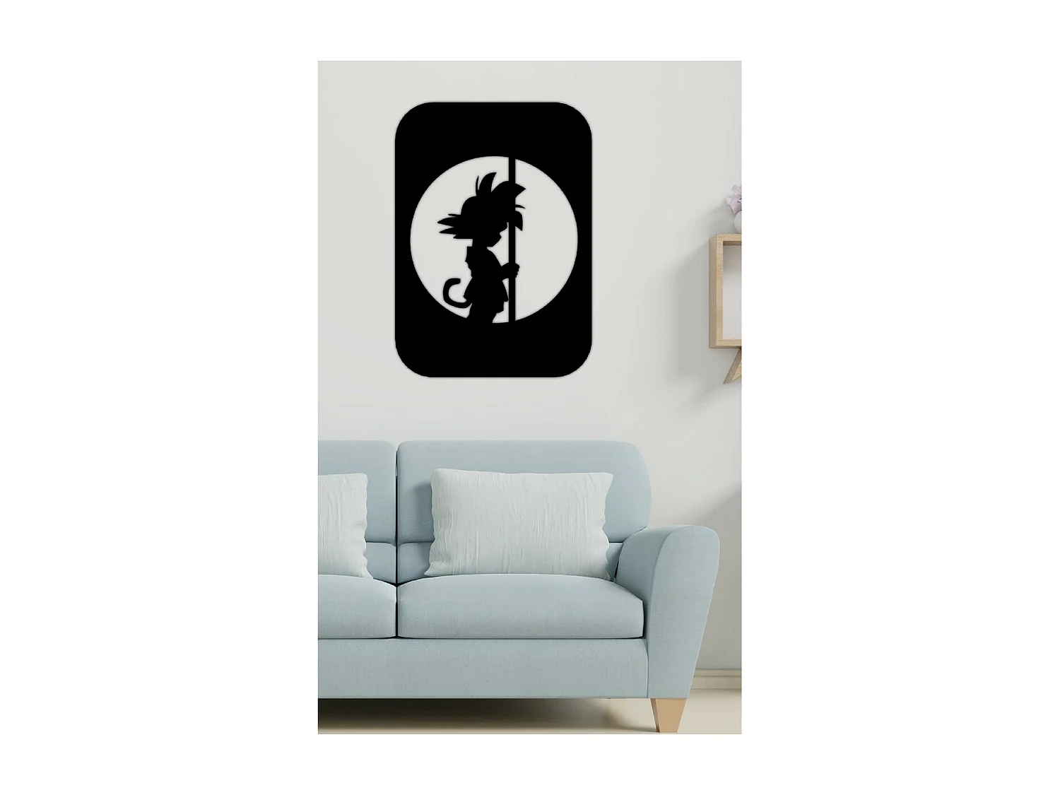 Décoration en Métal Dragon Ball 3, Noir, 52x1,5x72 cm, EPIKASA