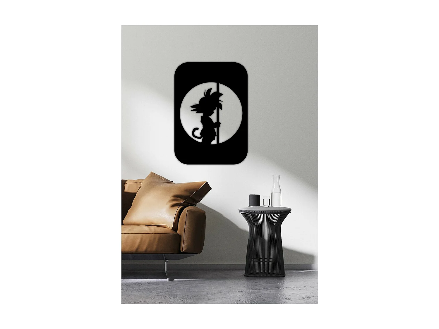 Décoration en Métal Dragon Ball 3, Noir, 52x1,5x72 cm, EPIKASA