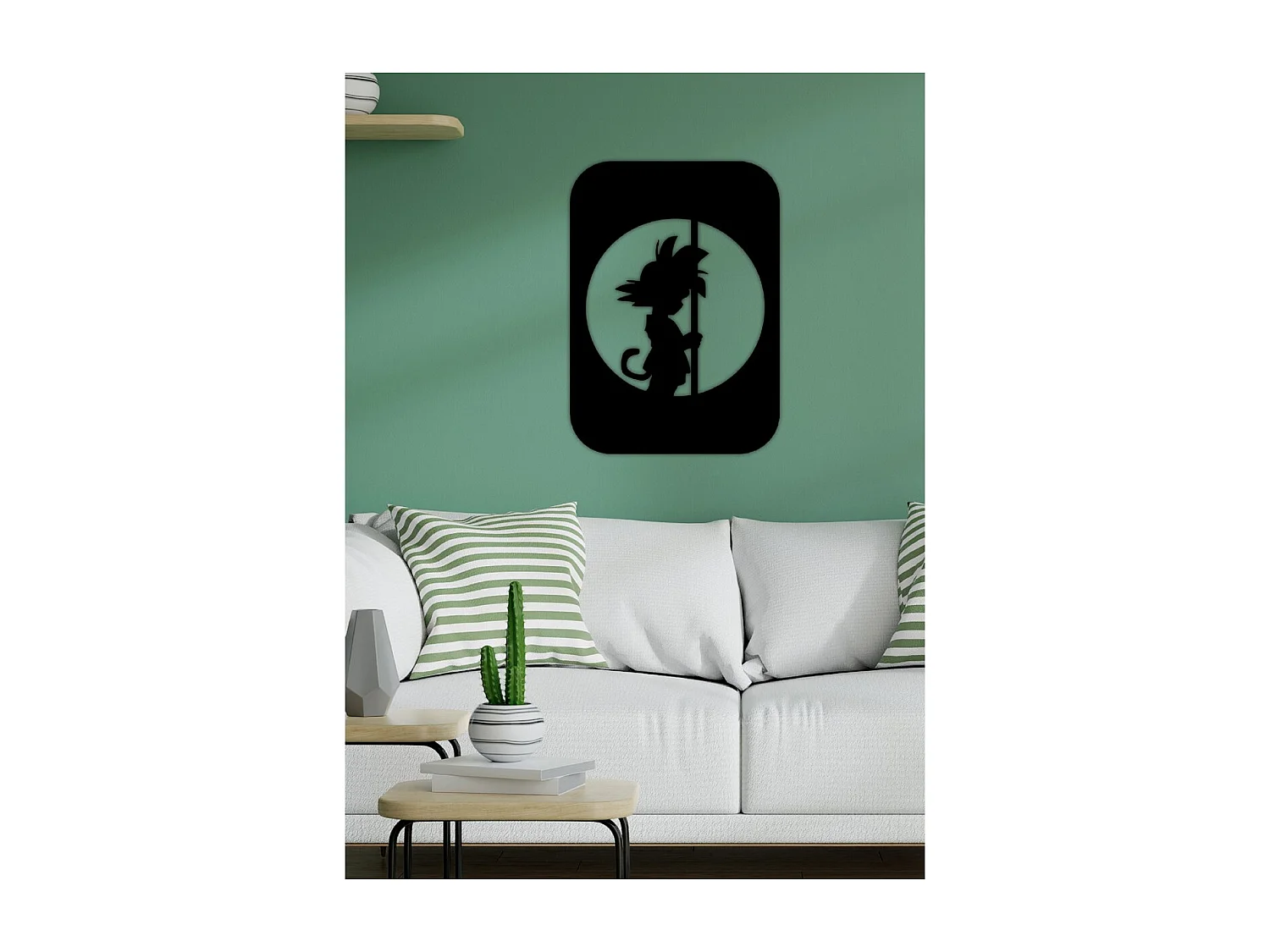 Décoration en Métal Dragon Ball 3, Noir, 52x1,5x72 cm, EPIKASA