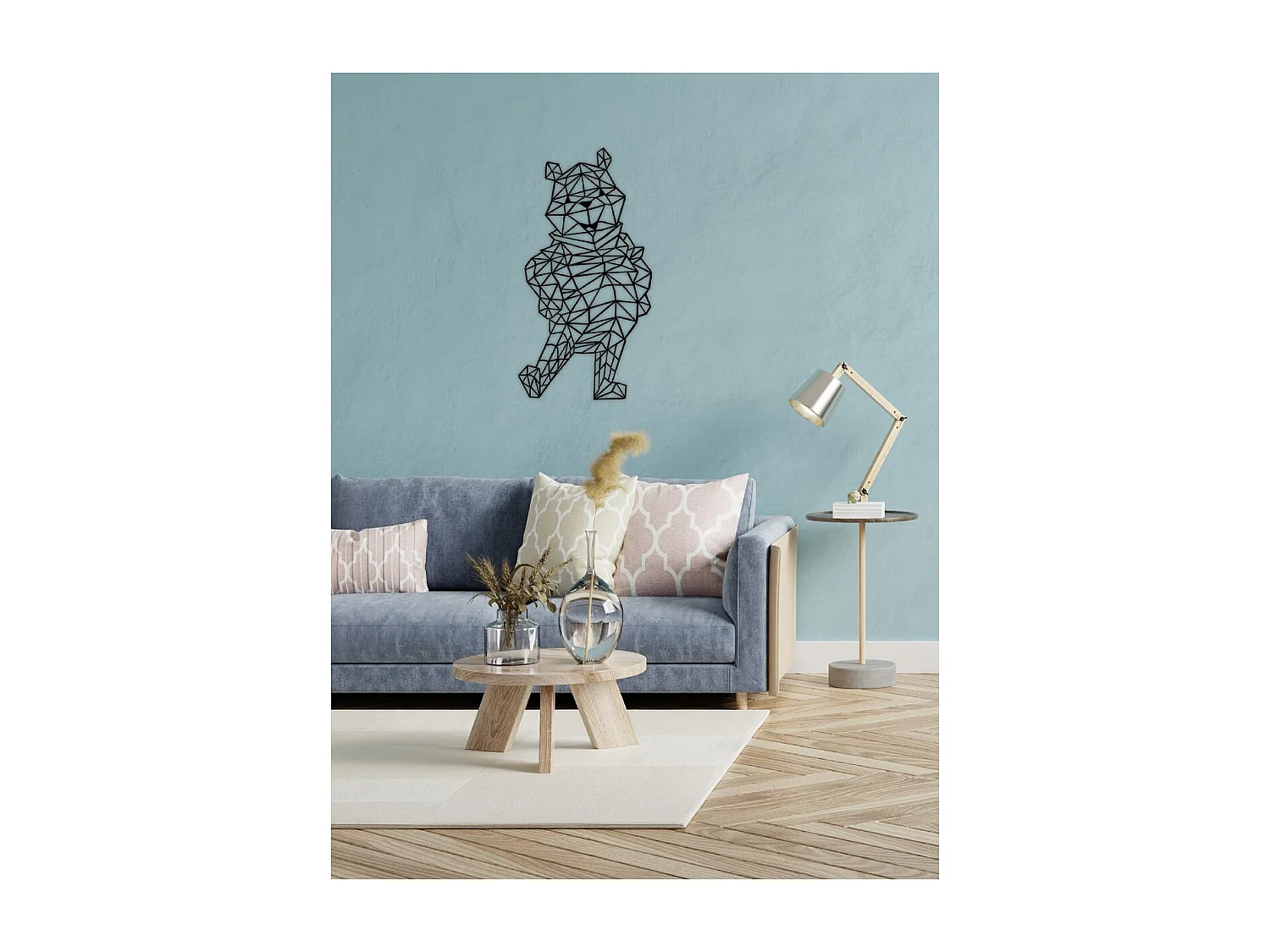 Decoração em Metal Pooh 1, Preto, 43x1,5x81 cm, EPIKASA