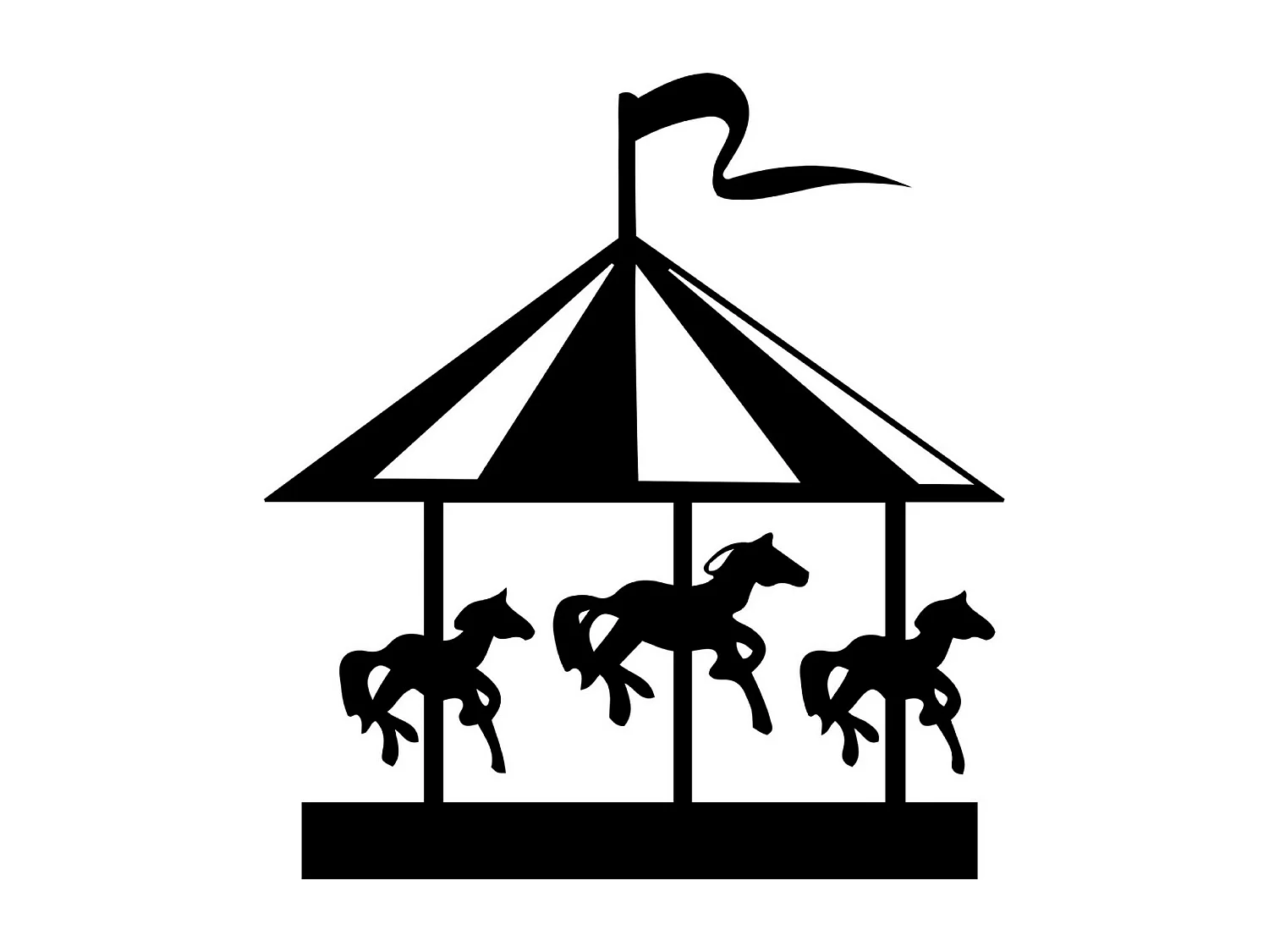 Metalen Decoratie Draaimolen - Zwart - 56x1,5x61 cm - EPIKASA