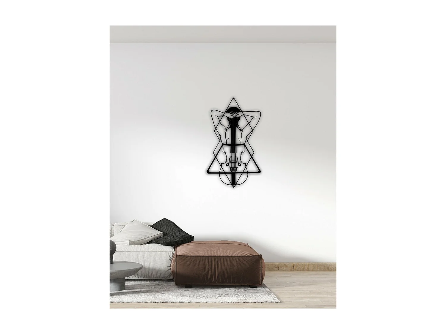 Dekoracja Metalowa Dziewczyna, Czarny, 61x1,5x101 cm, EPIKASA